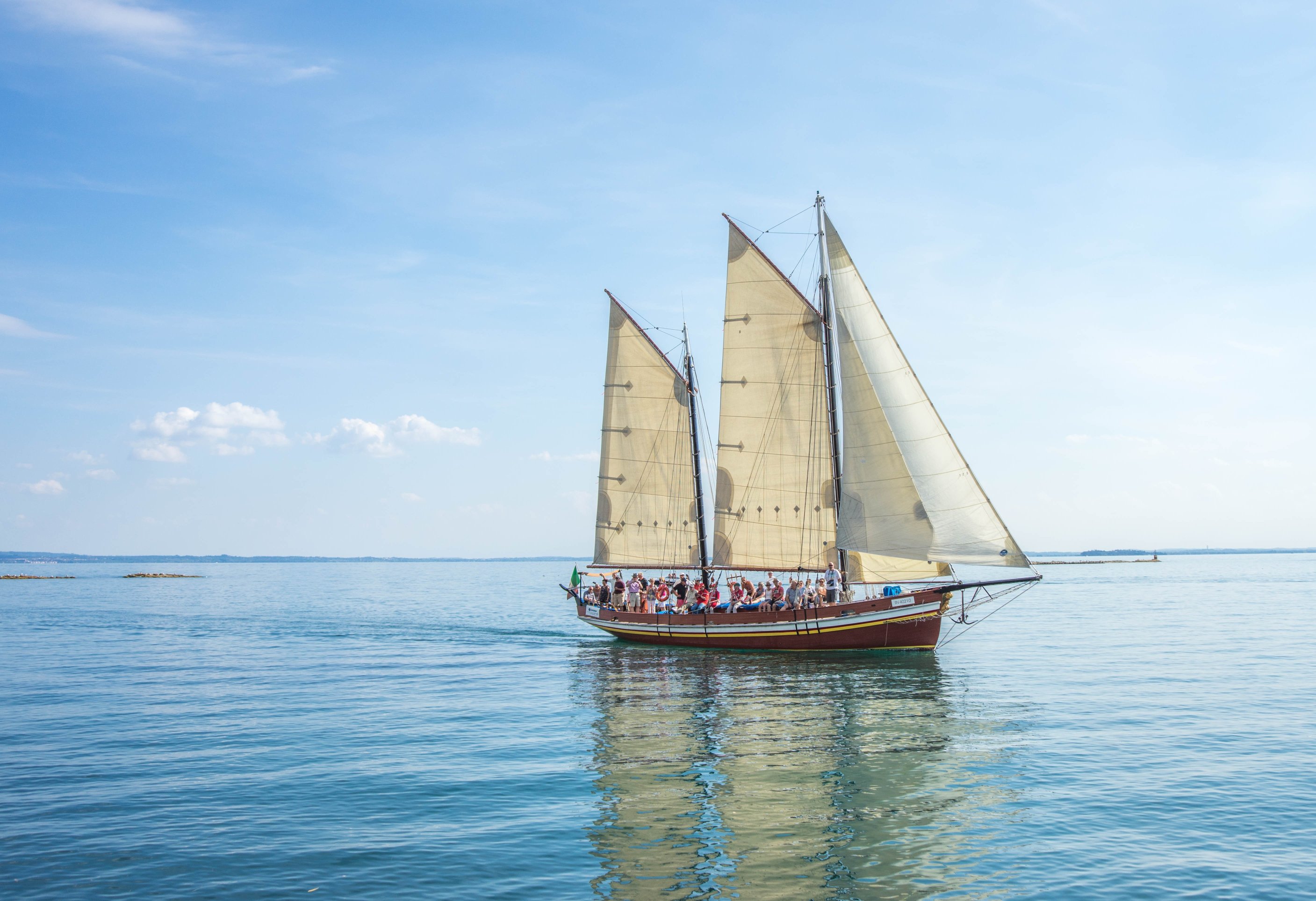 sailing ship on calm water